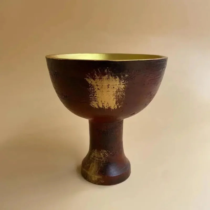 Holy Grail Cup Prop - Vintage Resin Trophy for Halloween Cosplay & Collecting