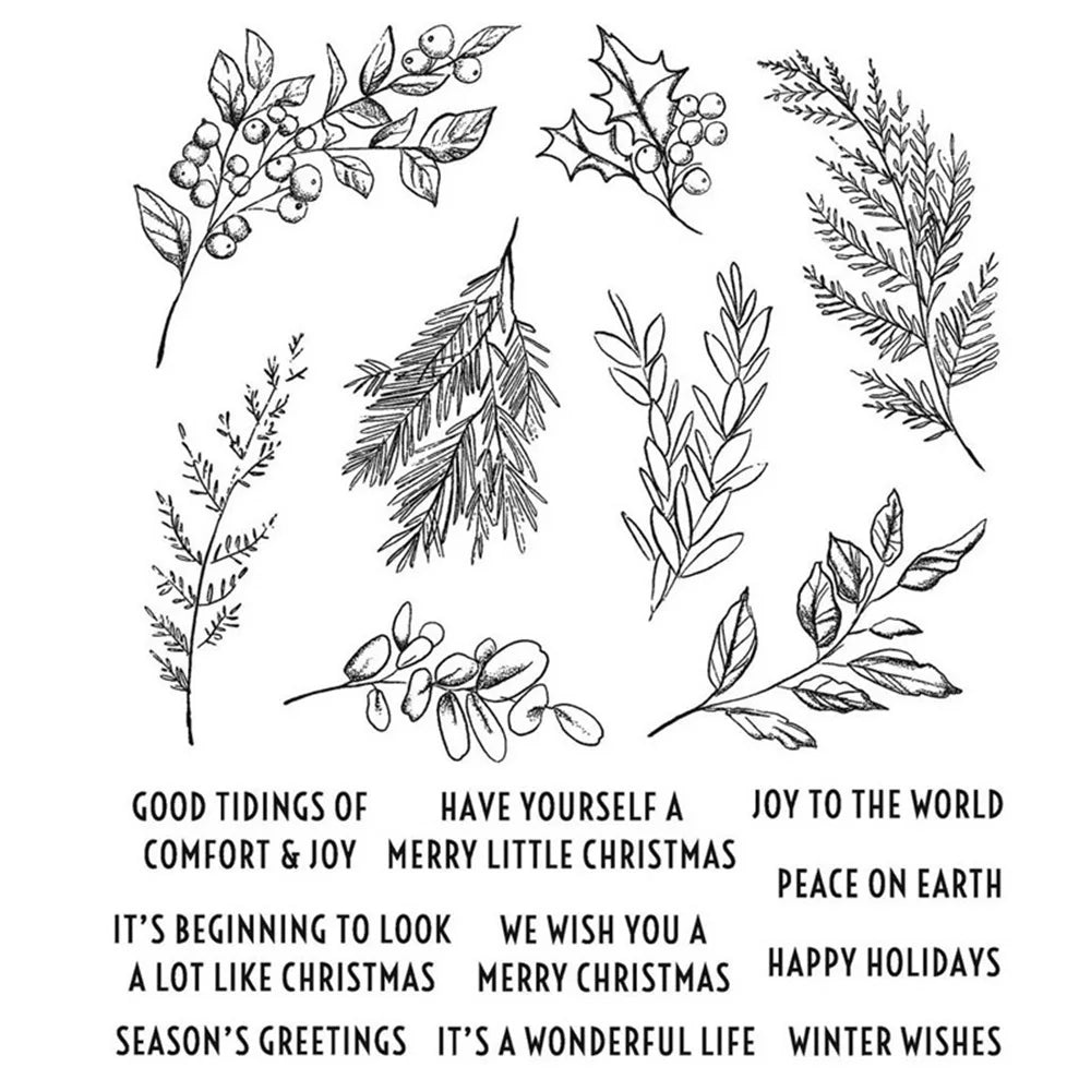 Christmas and Halloween Theme Clear Stamps for DIY Card Scrapbooking Decoration