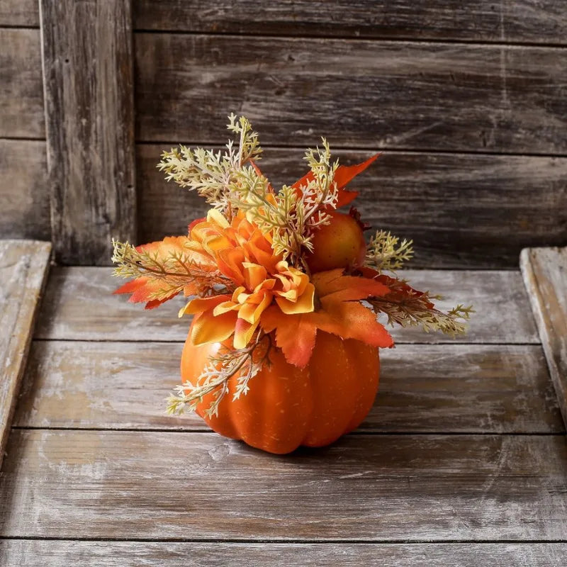 Artificial Pumpkin Decor for Fall Halloween Thanksgiving - Chrysanthemum Details