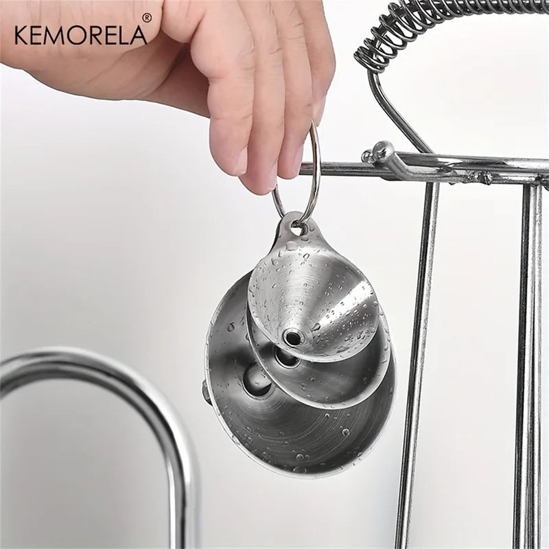 3-Pack Stainless Steel Kitchen Funnels Oil Spill Dispenser Wine Leak Tool