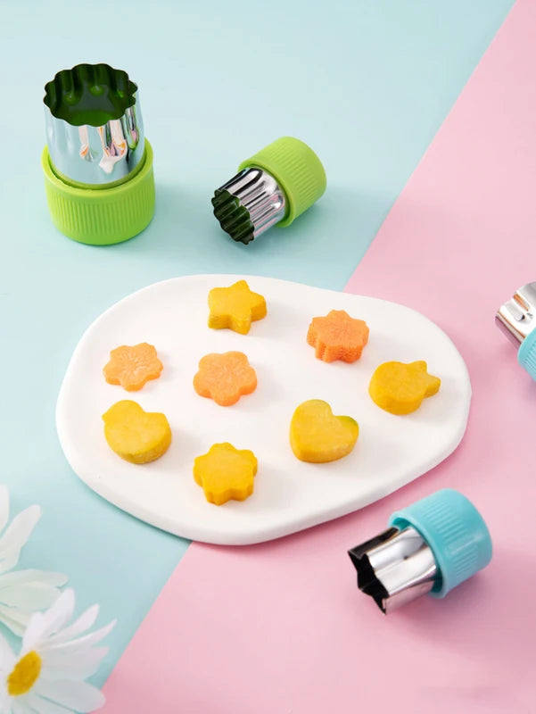 Vegetable & Fruit Cutter Set - Mini Shapes for Food Decoration & Kids Snacks