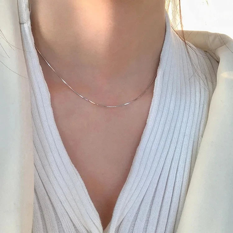 1/2MM Sterling Silver Snake Chain Necklace 16-30 Inches Hip Hop Punk Jewelry