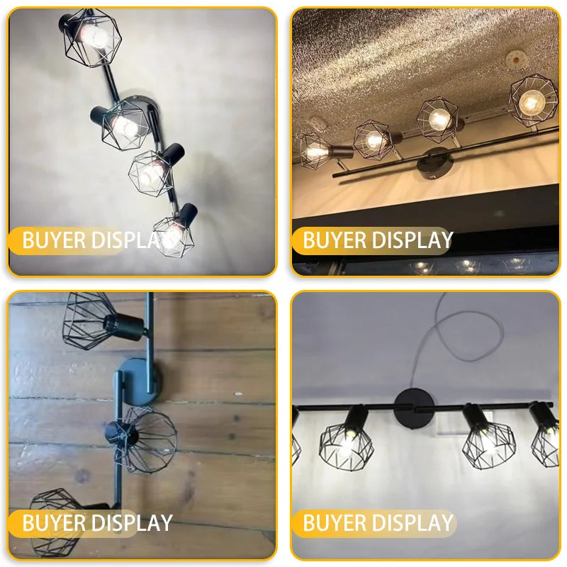 Adjustable Metal Chandelier LED Ceiling Pendant Light for Living Room & Kitchen