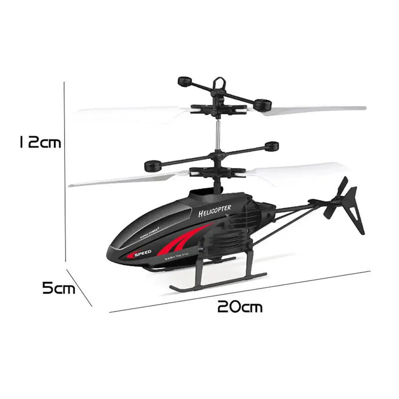 Mini Flying Helicopter Toy Remote Control Aircraft Rechargeable IR Sensor