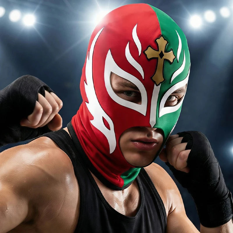 Wrestling Mask Boxing Mask Face Elastic Milk Silk Costume Party Mask - Multiple Colors