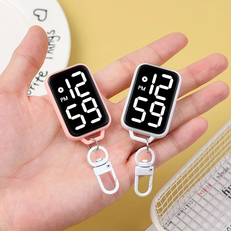 Digital Electronic Watch Keychain - Touch Display Luminous Pendant