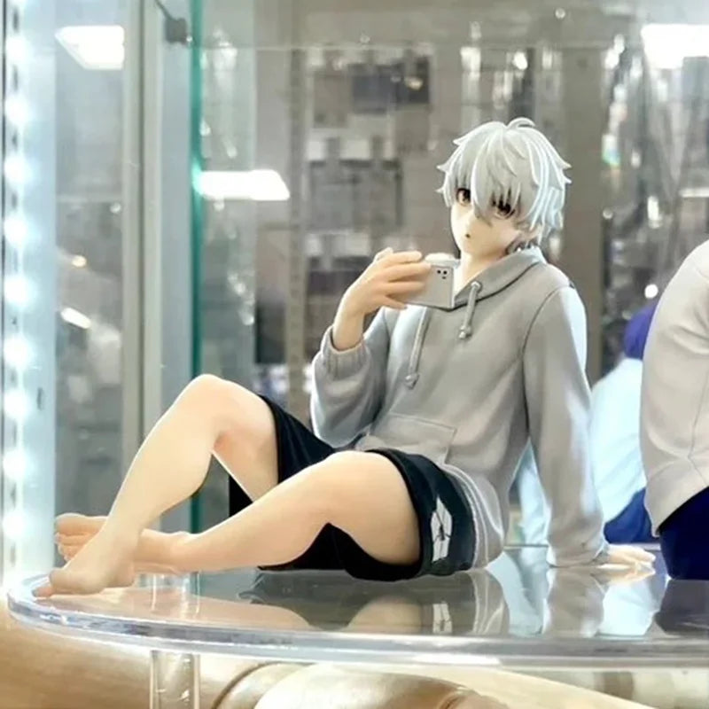 Blue Lock Action Figures Nagi Seishiro Anime Sitting Figurine PVC Collectible Model Kids Toy