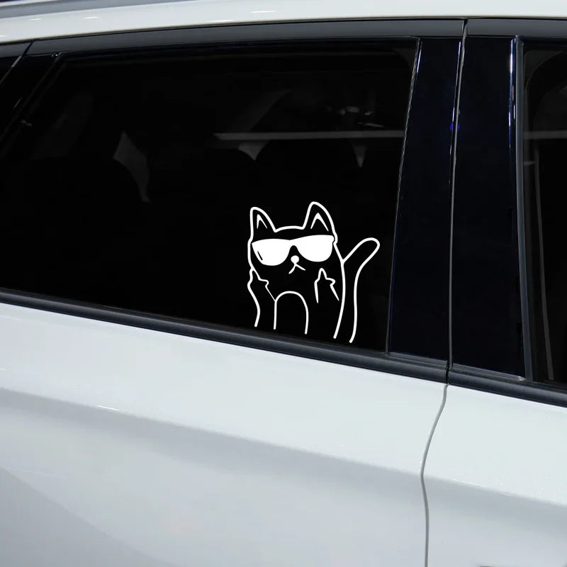 Cute Cat Car Stickers Waterproof Auto Body Decals - Creative Vehicle Decoration