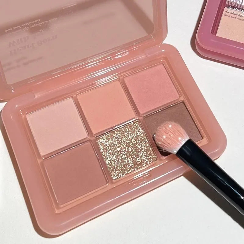 Colorful Glitter & Matte Eyeshadow Palette with 4 Shades for Makeup