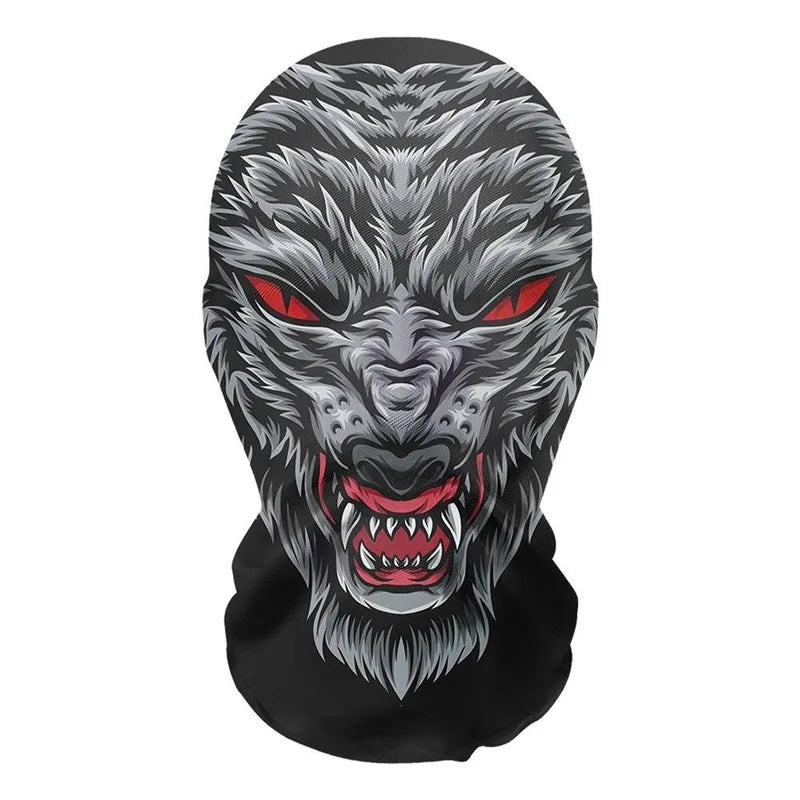 Full Face Mask for Role-Playing and Costume Parties - Elastic Mesh Halloween Dance Headwear