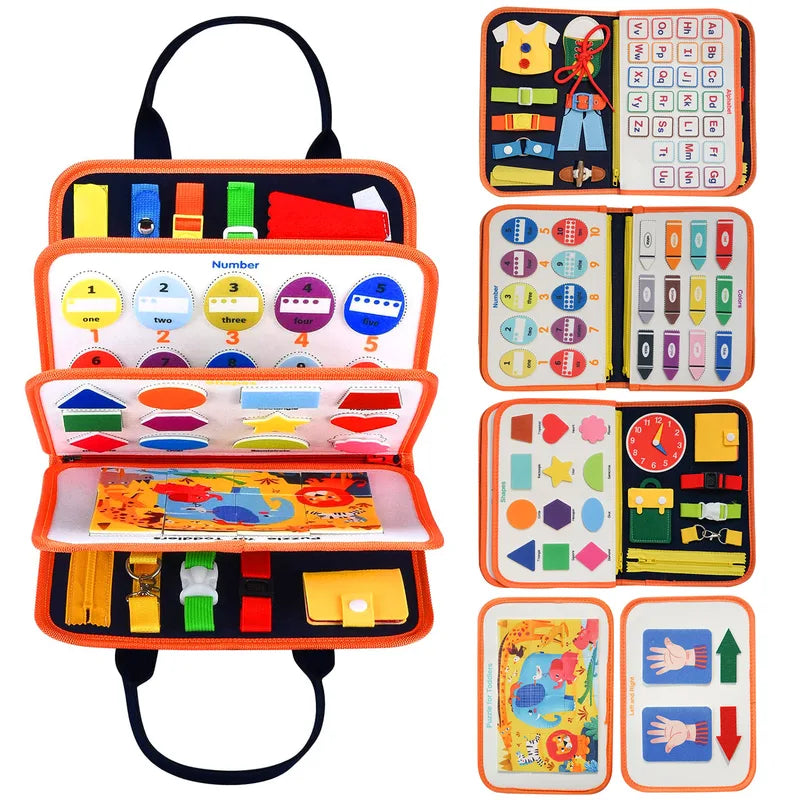 Montessori Busy Board for Kids 3-6 Sensory Educational Toy Fine Motor Skills
