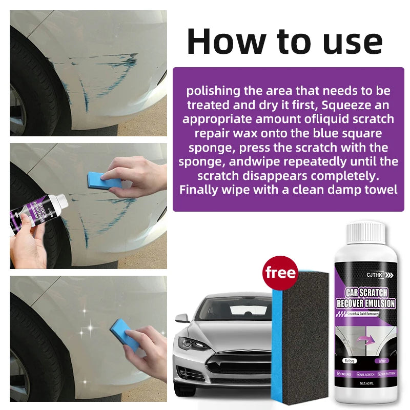 Car Scratch Remover Paint Care Kit for Mild Scratches and Swirls