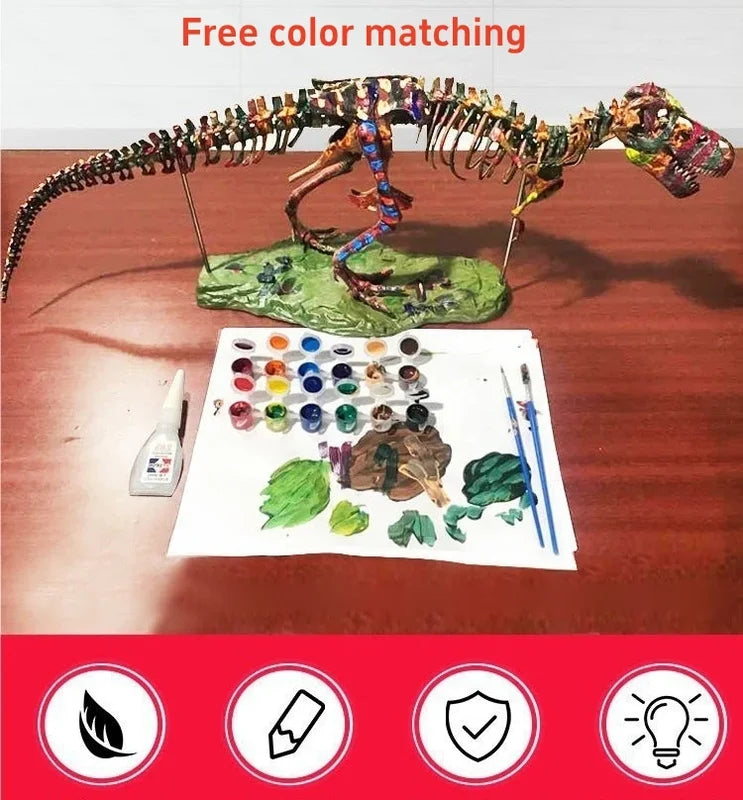 Large Dinosaur Skeleton Toy Model for Kids - DIY Fossil Skeleton Decoration