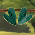 Women's Heart-Shaped Earrings - Irregular Smooth Design, Suitable for Daily and Vacation Wear