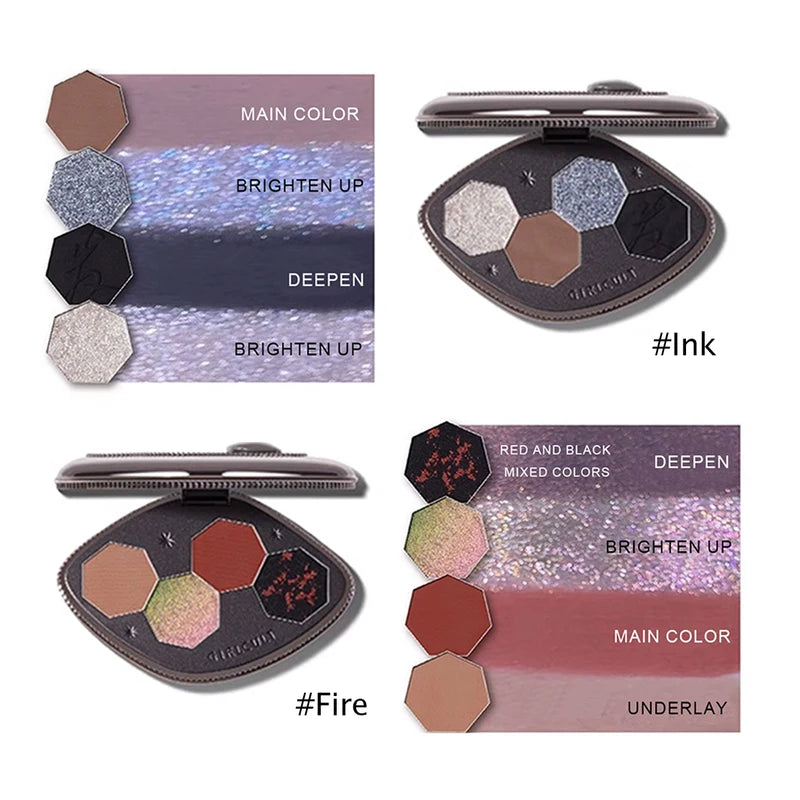 Girlcult Hallucination Eyeshadow Palette - Multicolor, Non-Fallout, Blending Makeup
