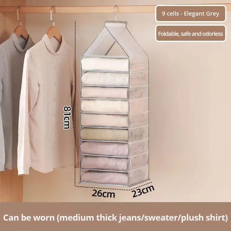 Hanging Wardrobe Storage Bag for Clothes Shoes Socks T-Shirts Underwear Organizer