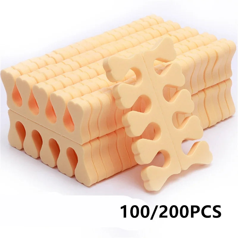 Bulk Toe Separator Set for Pedicure Manicure Nail Art Foot Care - 100/200/500pcs