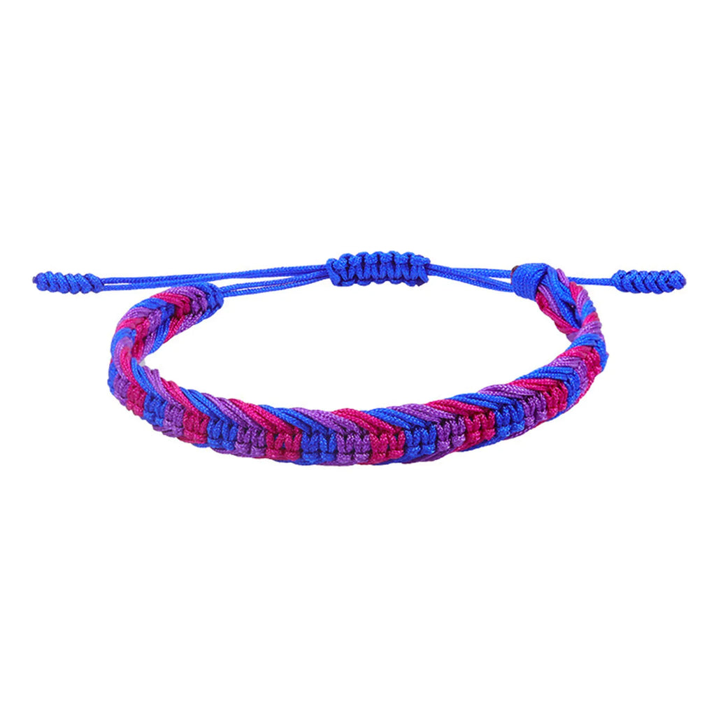 Multicolor Woven Friendship Bracelets - Ethnic Boho Braided String Jewelry