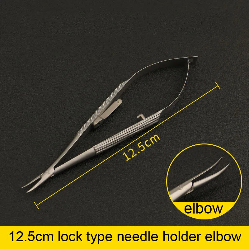 Needle Holder Microsurgery Surgical Needle Device Stainless Steel Fine Tip