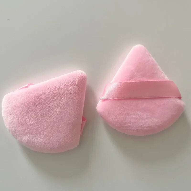 Makeup Sponges Triangle Velvet Powder Puff Set for Face Eyes Contouring - Reusable Cosmetic Applicators