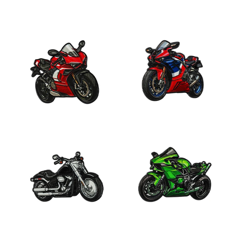 4pcs Motorcycle Brooch Pins for Kawasaki Ninja ZX-10RR Enamel Accessories