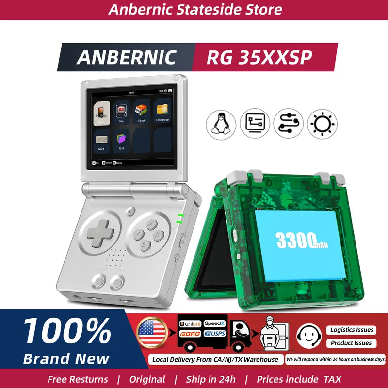Retro Handheld Game Console 3.5-Inch IPS Screen 64GB Storage HD TV Output