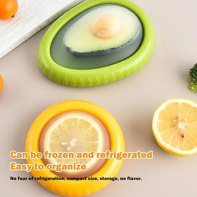 Fresh Fruit Storage Box - Reusable Silicone Fruit Saver Containers