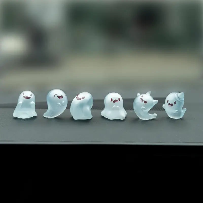 6PCS Luminous Ghost Car Dash Decorations - Fun Interior Accessories