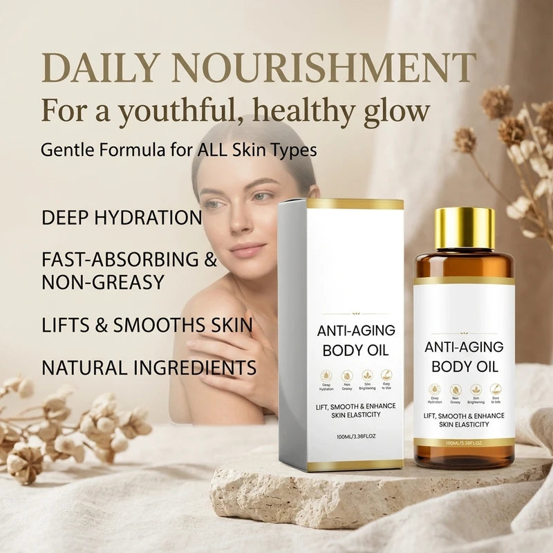 Revitalizing Body Oil for Dull Skin & Skin Elasticity - Lightweight Hydrating Massage Oil