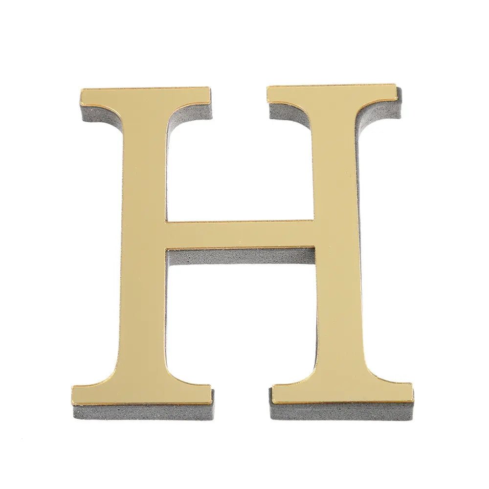 26 Letters Wall Sticker Set - 3D Mirror Acrylic Home Decor Art