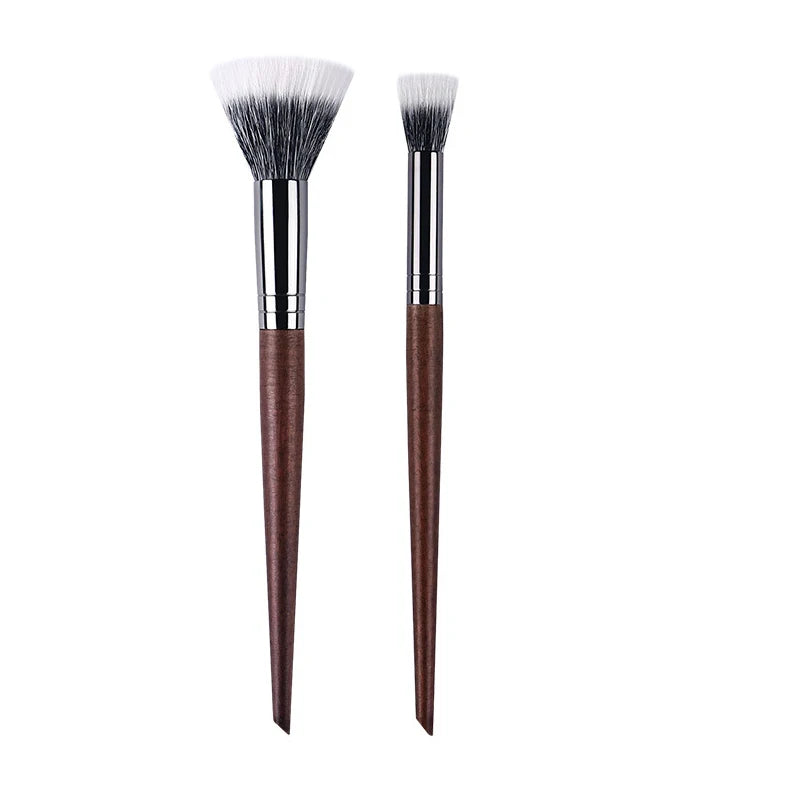 Multi-Functional Makeup Brushes Set for Face & Contouring - Natural Goat Hair, Soft & Professional