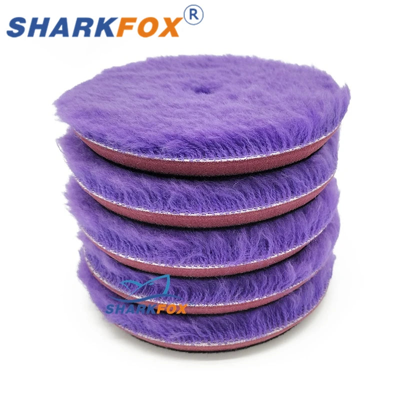Car Polishing Pad Wool Buffing Disc 5/6 Inch Self-Adhesive for Scratch Removal