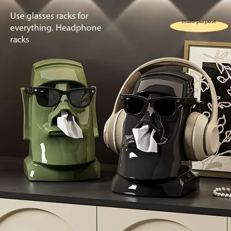 Creative Stone Figure Paper Towel Holder for Living Room & Bedroom Decor