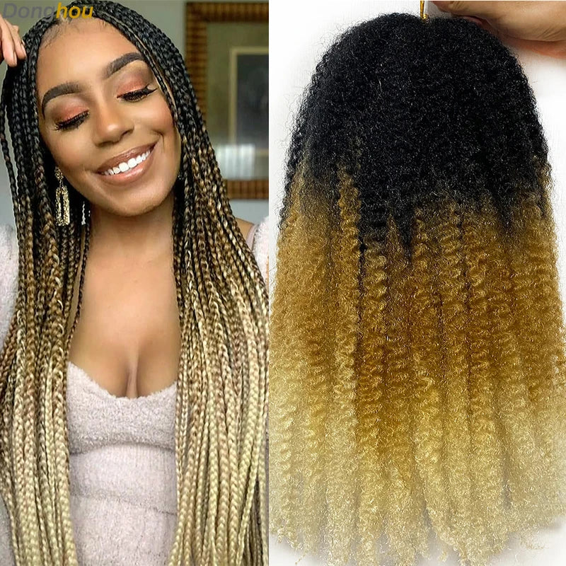 Synthetic Marley Braiding Hair 18 Inch Ombre Colors - Kinky Twist & Crochet Ready