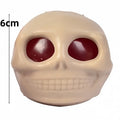 Halloween Skull Stress Ball Squeeze Toy - Blood and Maggots Decor, Stress Relief Fidget