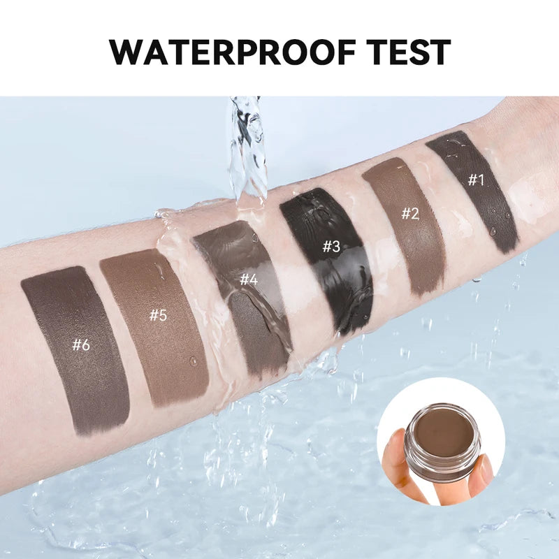 Waterproof Eyebrow Tint with Brush - Long-Lasting Natural Full-Pigment Brow Pomade