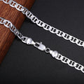 Sterling Silver Necklace 6MM Solid Jewelry for Men Women Wedding Party