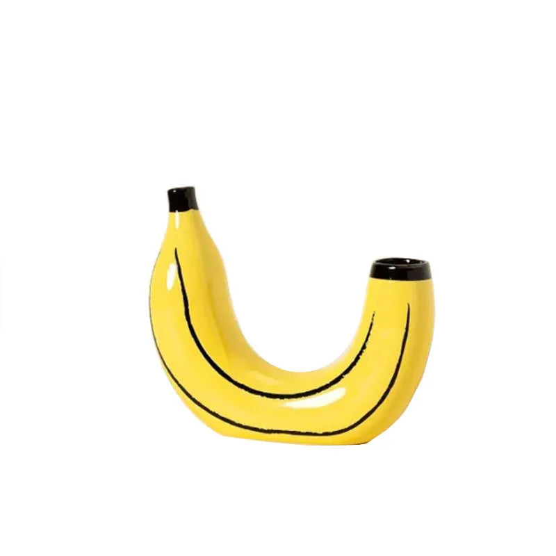 Resin Banana Vase for Flower Decoration - Creative Fruit Art Home Decor