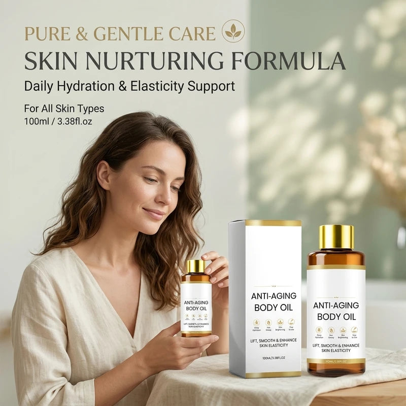 Revitalizing Body Oil for Dull Skin & Skin Elasticity - Lightweight Hydrating Massage Oil