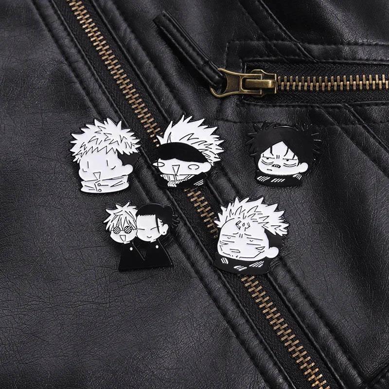 Anime Kawaii Brooch Enamel Pin for Women - Gojo Satoru & Geto Suguru Badge Jewelry Gift