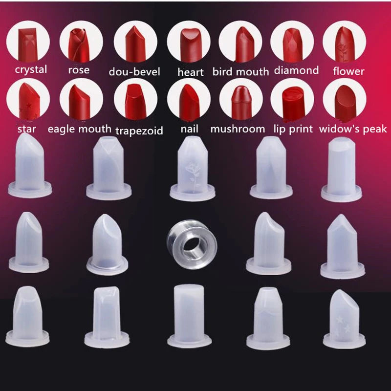 DIY Lipstick Silicone Mould Set for Makeup Cosmetics - Multiple Colors
