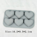 Valentine's Heart Silicone Baking Mold - Multi-Color Love Chocolate Candy Biscuit Ice