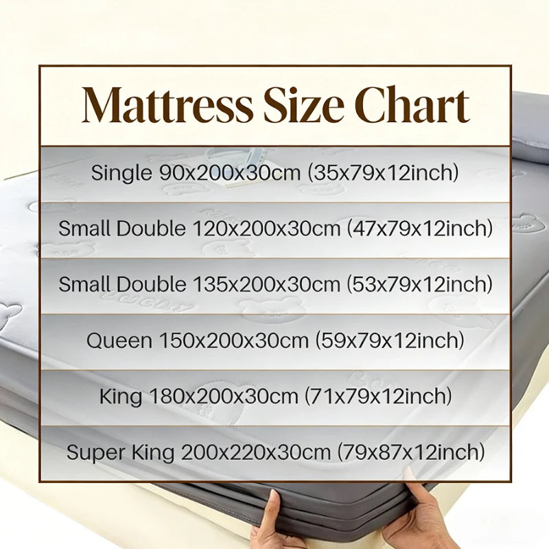 Waterproof Queen Mattress Protector with Elastic Band - Quilted, Breathable, Anti-Mite Bed Cover