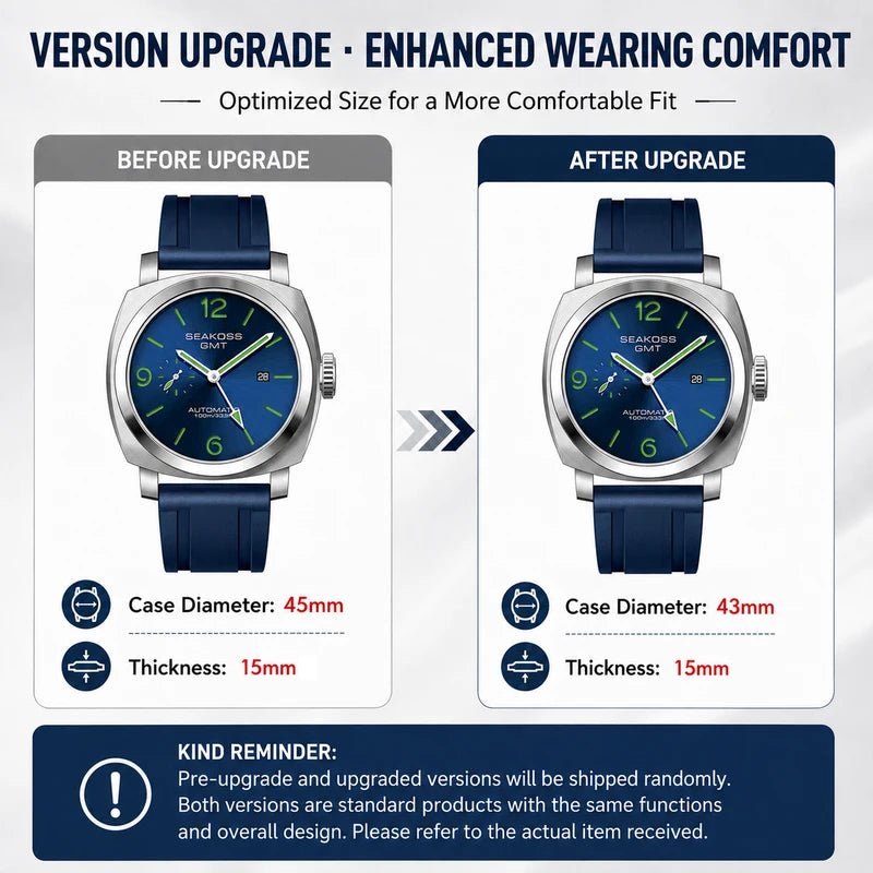 Automatic Mechanical Dive Watch 100m Waterproof GMT Sapphire Luminous Men’s Wristwatch