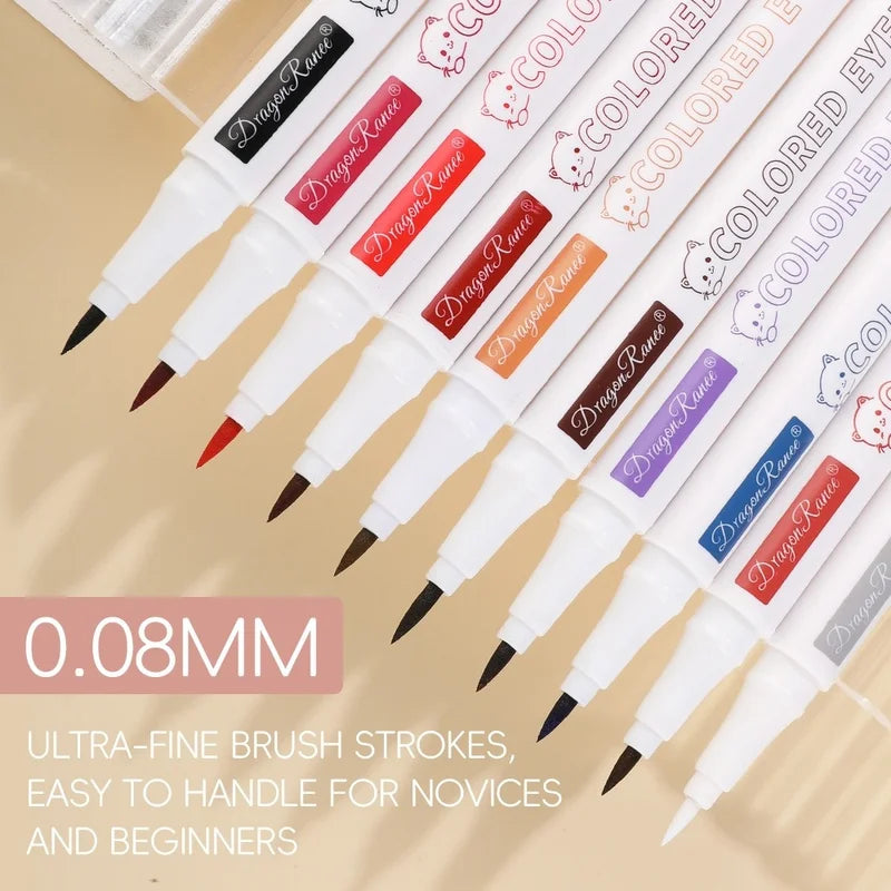 High Pigment Waterproof Eyeliner Pen - Long Lasting Matte & Smoky Looks