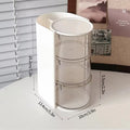 Rotatable Makeup Organizer Case with Multiple Drawers - Cosmetic Storage Box