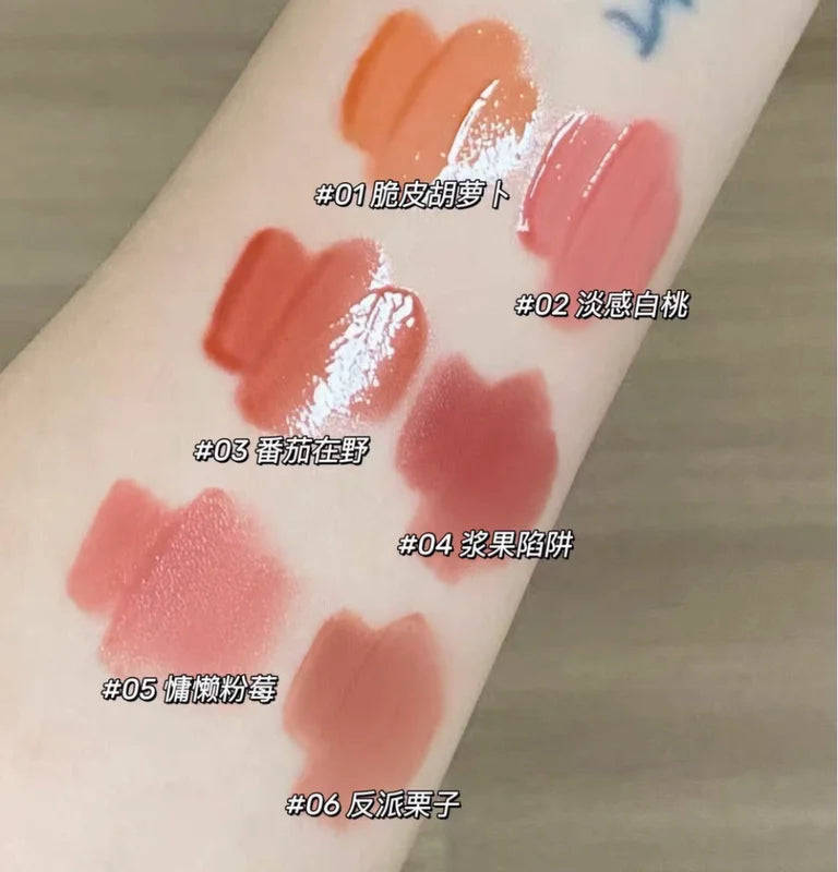 Liquid Lipstick Lip Gloss - Watery Bare Color Lip Tint, Cute Makeup