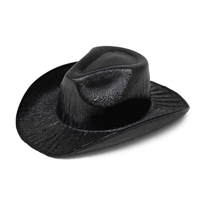 Neon Flash Cowboy Hat for Parties and Halloween - Colorful Space Cowboy Hat with LED Lights