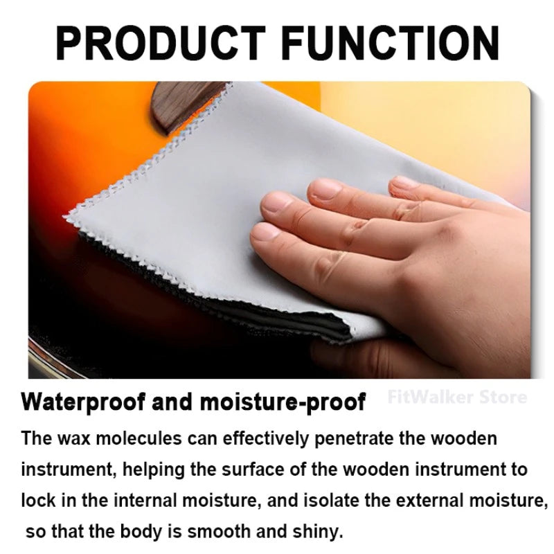 Guitar and String Instrument Polishing Wax - Natural Beeswax Care Oil for Wood Maintenance