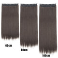 Clip-In Hair Extensions Long Straight Synthetic Hair - Natural Feel & Easy Application